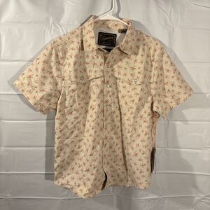 NWT Howler Bros Shirt Men's Small Open Country Tech Snap Rancher Floral Sand
